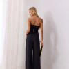 CONJUNTO SCARLETT CROPED E PANTALONA ALFAITARIA - PRETO