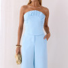 CONJUNTO SCARLETT CROPED E PANTALONA ALFAITARIA - AZUL CLARO