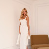 VESTIDO JAMILY MIDI ALFAIATARIA LAÇO - OFF WHITE