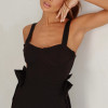 VESTIDO JAMILY MIDI ALFAIATARIA LAÇO - PRETO