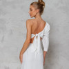 VESTIDO LONGUETE UM OMBRO RENNES - OFF WHITE