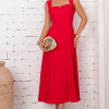 VESTIDO ROCHELE MIDI COM ALÇA LARGA - VERMELHO