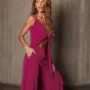 CONJUNTO ANELISE PANTALONA E BLUSA ALONGADA - FÚCSIA