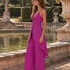 CONJUNTO ANELISE PANTALONA E BLUSA ALONGADA - PINK