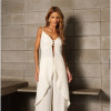 CONJUNTO ANELISE PANTALONA E BLUSA ALONGADA - OFF WHITE