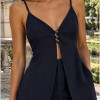 CONJUNTO ANELISE PANTALONA E BLUSA ALONGADA - AZUL NOITE