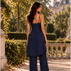 CONJUNTO ANELISE PANTALONA E BLUSA ALONGADA - AZUL NOITE
