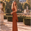 CONJUNTO ANELISE PANTALONA E BLUSA ALONGADA - MARROM