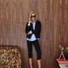 JAQUETA JUJU BOMBER SUEDE - PRETO