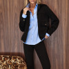JAQUETA JUJU BOMBER SUEDE - PRETO