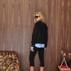 JAQUETA JUJU BOMBER SUEDE - PRETO