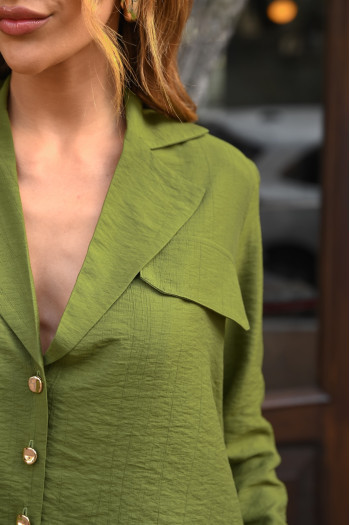 CONJUNTO LUANA ALFAIATARIA - VERDE OLIVA