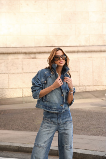 JAQUETA KEILA JEANS - AZUL