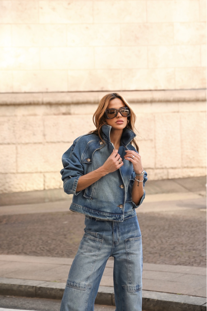 JAQUETA KEILA JEANS - AZUL