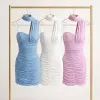 VESTIDO LIANA CHOKER CURTO CREPE - ROSA