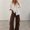 CALÇA JAMILLE CARGO BOLSOS PANTALONA - MARROM