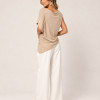 BLUSA ADELE JERSEY ASSIMÉTRICA - CREME