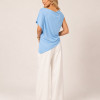 BLUSA ADELE JERSEY ASSIMÉTRICA - AZUL SERENITY