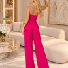 CONJUNTO LÚCIA PANTALONA E BLUSA T.Q.C PEPLUM ALFAIATARIA - PINK