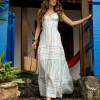 VESTIDO IRLANDA LONGO LISTRADO - AZUL