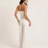 CONJUNTO RENALINE ALFAIATARIA PANTALONA E BLUSA CHOKER - OFF WHITE