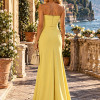 CONJUNTO VALÉRIA CROPPED E SAIA LONGA CHIFFON - AMARELO