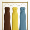 CONJUNTO VALÉRIA CROPPED E SAIA LONGA CHIFFON - AMARELO