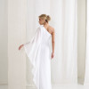 VESTIDO ELÓA CHIFFON NULA MANGA CAPA - OFF WHITE