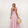VESTIDO JASMINE GODÊ FLOWERS ALFAIATARIA - ROSA