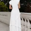 VESTIDO GIULIA LONGO BABADOS SAIA - OFF WHITE