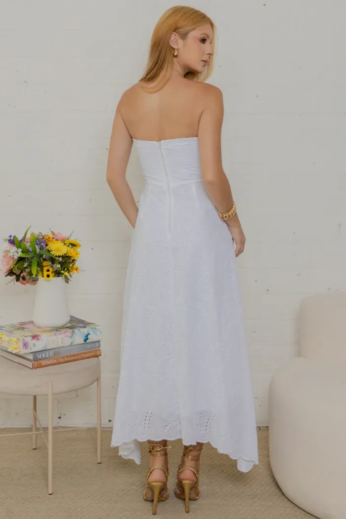 VESTIDO NATÁLIA LAISE COM PELERINE - OFF WHITE
