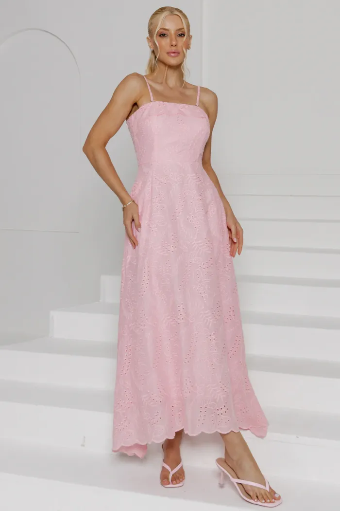 VESTIDO NATÁLIA LAISE COM PELERINE - ROSA