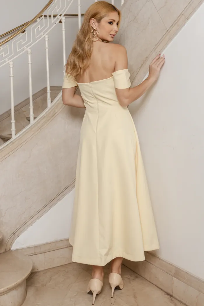 VESTIDO MIDI MORGANA - AMARELO