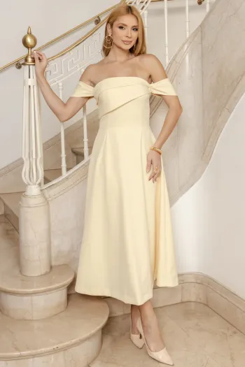 VESTIDO MIDI MORGANA - AMARELO