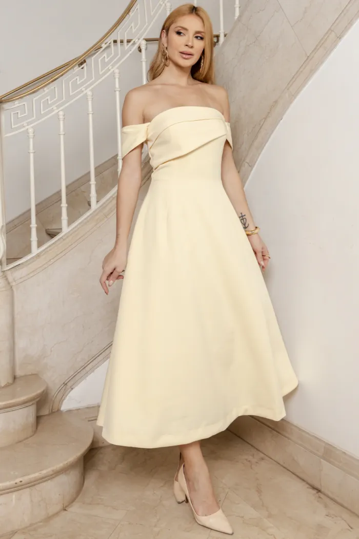 VESTIDO MIDI MORGANA - AMARELO