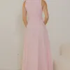 VESTIDO GABRIELA MIDI DETALHE PESPONTADO CAVADO - ROSA