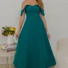 VESTIDO ANA MIDI OMBRO A OMBRO - VERDE