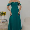 VESTIDO ANA MIDI OMBRO A OMBRO - VERDE