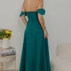 VESTIDO ANA MIDI OMBRO A OMBRO - VERDE