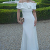 VESTIDO VIOLETA LONGO BABADOS OMBRO A OMBRO - OFF WHITE