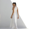 VESTIDO CRISTINA LONGUETE FRANZIDO NO BUSTO  - OFF WHITE