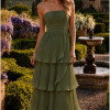 VESTIDO ESPANHA LONGO T.Q.C CAMADAS - VERDE MILITAR