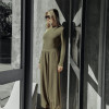 CONJUNTO ADELINE BLUSA E CALÇA MOLETINHO - MILITAR