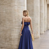 VESTIDO MIDI HELENA SAIA ASSIMÉTRICA - AZUL COBALT