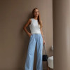 CALÇA WIDE LEG RAFA JEANS - LAVAGEM CLARA