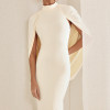 VESTIDO REBECA LONGO CAPA - CREME