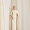 VESTIDO REBECA LONGO CAPA - CREME