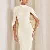 VESTIDO REBECA LONGO CAPA - CREME