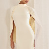 VESTIDO REBECA LONGO CAPA - CREME