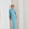 VESTIDO REBECA LONGO CAPA - AZUL SKY
